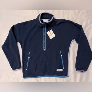 Craghoppers Fleece Co2 Renu Half Zip Size Small Navy/Purple Piping